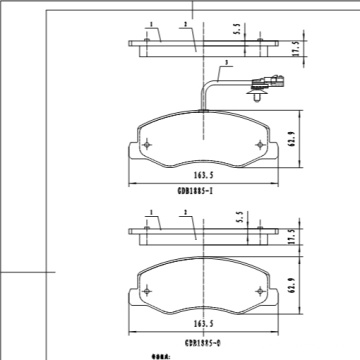 GDB1885 auto parts brake pad 142000 auto brake pads for RENAULT MASTER